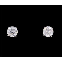 Brand New 2.01 ct. Diamond 18K Stud Earrings