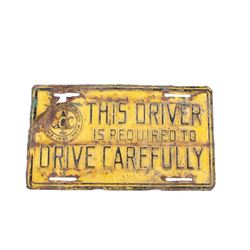 1933 Emergency Conservation Work License Plate