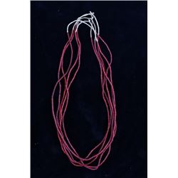 Hudson Bay Red White Heart Trade Bead Necklaces
