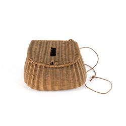 Early Handcrafted Wicker Fly Fishing Creel