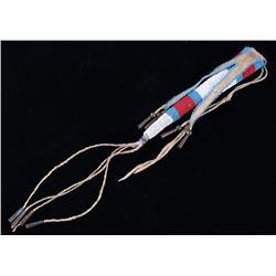 Crow Fully Beaded Awl Hide & Parfelche Case 19th