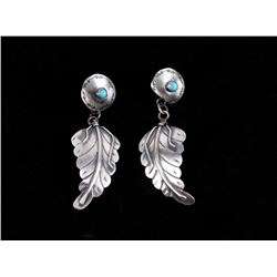 Navajo T Yazzie Sleeping Beauty Turquoise Earrings