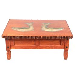 Thomas Molesworth Style Carved Rainbow Trout Table