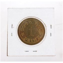 Fort Benton, M.T. Grand Union Hotel Drink Token