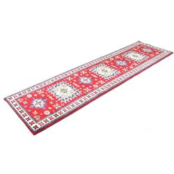 Kazak Persian Hand Knotted Woolen Runner Rug 1930