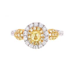 Rare Helzberg Fancy Yellow Diamond 14K Gold Ring