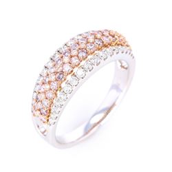 Beautiful Fancy Pink Diamond & White Diamond Ring