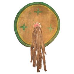 Comanche Buffalo Hide Medicine Shield 19th C.