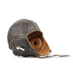 1930s Lewis Dark Leather Aviation Helmet