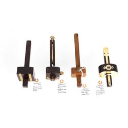 Collection of Rare Wood & Brass Marking Gauges