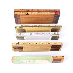 Collection Of Wooden Folding Rulers