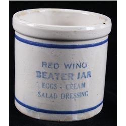 Red Wing Stoneware Egg Beater Pottery Jar