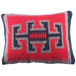 Kaibito Red Churro Wool Pillow by Luis Hernandez