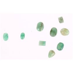 Emerald Gem Stones Oval & Cabochon 6.03CTW