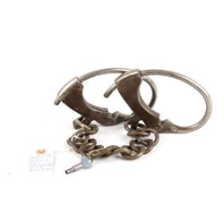 Early 1900's US Iron Ankle Shackles "The Judd"