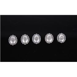 Set of Navajo Silver Concho Button Covers