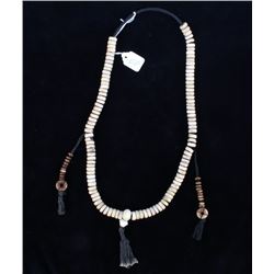 Tibetan Yak Bone Prayer Bead Necklace