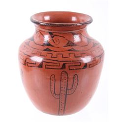 Acoma Pueblo Polychrome Painted Pottery Jar