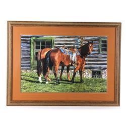 "Curly and The Kid" Framed Print by Ann Hanson