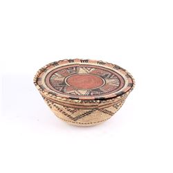 African Ivory Coast Hand Woven Basket Pair