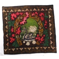 Mid 1900's Woven Horse Hair & Wool Sleigh Blanket