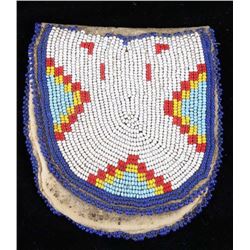 Crow Apsaalooke Beaded Signal Mirror Pouch 1800's