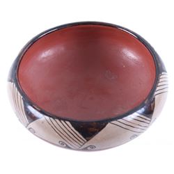 Pueblo Polychrome Painted Pottery Bowl
