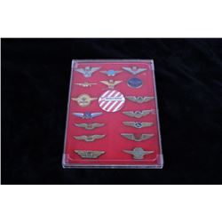 Collection of 17 Vintage Airlines Wing Badges
