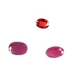 2.08 CTW Ruby Oval Cut Loose Gem Stones