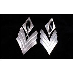 Navajo Sterling Silver & Onyx Earrings