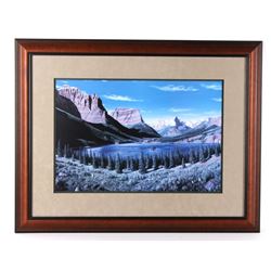 "St. Mary Lake" Framed Print By Turning Bear Mason