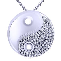 0.14 CTW Diamond Necklace 14K White Gold - REF-23K3W