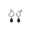 Image 1 : Genuine 6.6 ctw Sapphire Earrings 14KT White Gold - REF-47F2Z