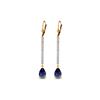 Image 1 : Genuine 3.6 ctw Sapphire & Diamond Earrings 14KT Rose Gold - REF-70M3T