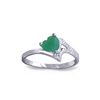 Image 1 : Genuine 1 ctw Emerald Ring 14KT White Gold - REF-43R2P