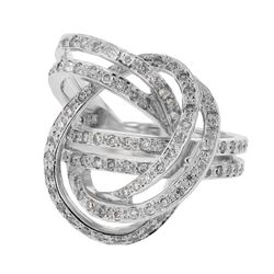 0.83 CTW Diamond Ring 14K White Gold - REF-81W5H