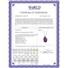Image 2 : Genuine 1.53 ctw Amethyst & Diamond Necklace 14KT White Gold - REF-28A3K