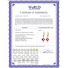 Image 2 : Genuine 3.25 ctw Pink Topaz Earrings 14KT Yellow Gold - REF-29A2K