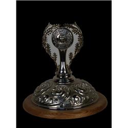 "Round Oak" Stove Top Finial Piece on a