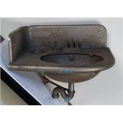 Railroad Lavatory Corner Sink, All Meta