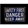 Image 1 : "Safety First"  Porcelain Sign  T.C.I. 