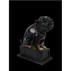 Bull Dog Shaped Metal Bank