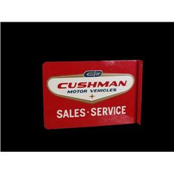 Double-sided "Cushman" flange sign  (N.