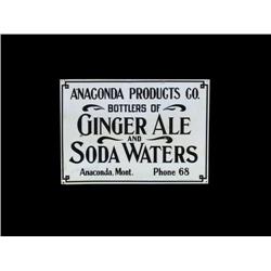 Anaconda Ginger Ale Tin Sign  10 x 14 "