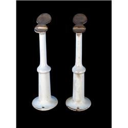 White, Enameled Shoeshine foot pedestal