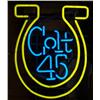 Image 1 : "Colt 45"   Horseshoe Neon Sign    3 co