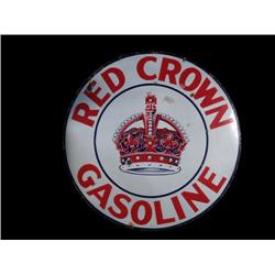 42 " diameter "Red Crown" Gasoline Sign