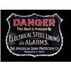 Image 1 : Chip Glass Ad Sign  "Danger"  American 