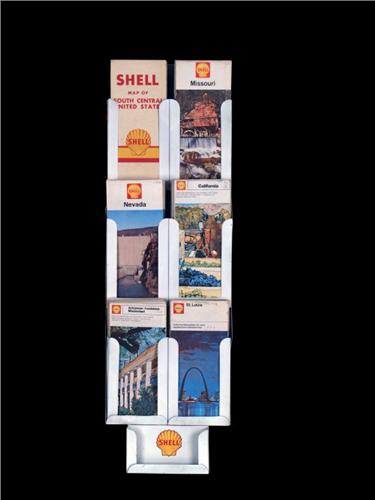 Shell Oil Rack Shell Oil Co. Map Rack w/ Maps