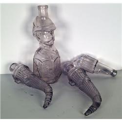 Lot of 4 Great Glass pieces: 2 Bud Vase